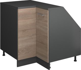 Vicco Armario Para Techo Inclinado Armario De Esquina Rion, Sonoma, 75.6 X 81.6 Cm Con 1 Puerta, Carcasa Del Armario 60 Cm De Profundidad, Vicco