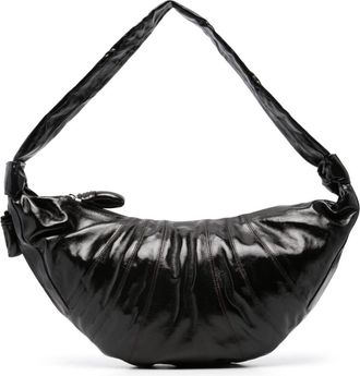 Christophe Lemaire large Croissant shoulder bag - women - Cotton/Cotton - OS - Black