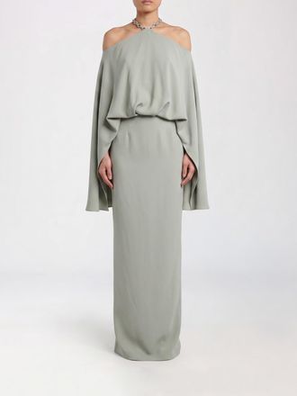 Taller Marmo Cyclades Crystal Viscose Long Tunic with Jewel Halterneck