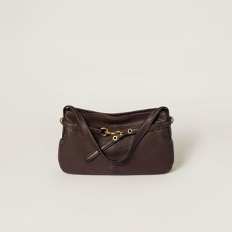 Miu Miu Aventure Nappa Leather Bag, Woman, Briarwood