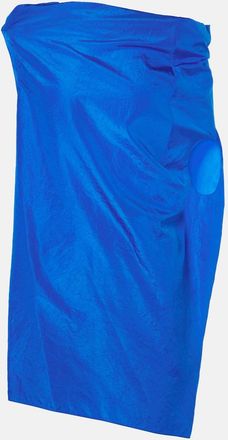 The Row Aria draped silk taffeta top