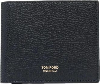 Tom Ford T Line Bifold Wallet - Heren - Portefeuilles - Zwart - ONE Size - Leer - Accessoires
