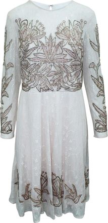 Aidan Mattox Multicolor Silk Cocktail Womens Dress