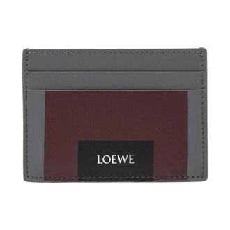 Loewe Accessoires, Heren, Grijs, ONE Size, Leer, Portacarte di credito Albers