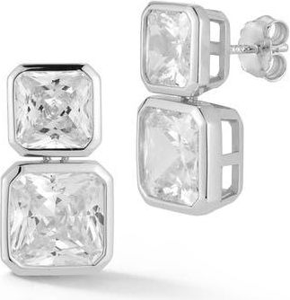 Glaze Jewelry Square Double Drop Earrings in Silver at Nordstrom Rack
