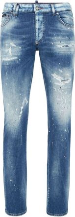 Philipp Plein Jeans con applicazione - Blu
