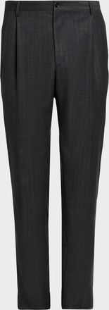 Dolce & Gabbana Men & apos;s Lana Gessata Pleated Trousers