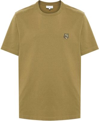 Maison Kitsuné Bold Fox Head cotton T-shirt - men - Cotton - S - Green