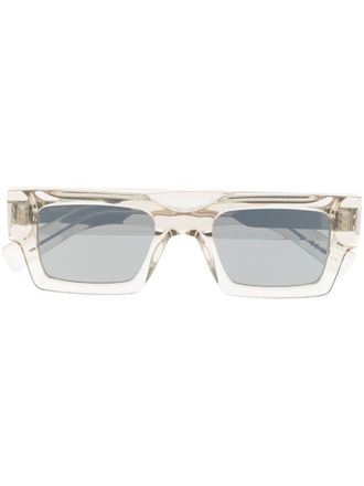 Saint Laurent Eyewear Zonnebril met vierkant montuur - Beige