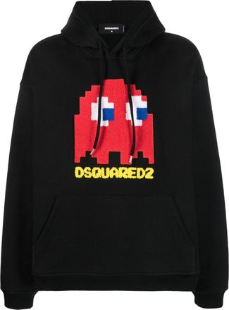 Dsquared2 cartoon-print hoodie - men - Cotton - M - Black