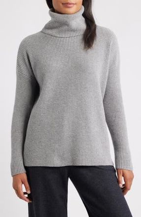 Eileen Fisher Rib Turtleneck Sweater in Dark Pearl at Nordstrom Rack, Size Small