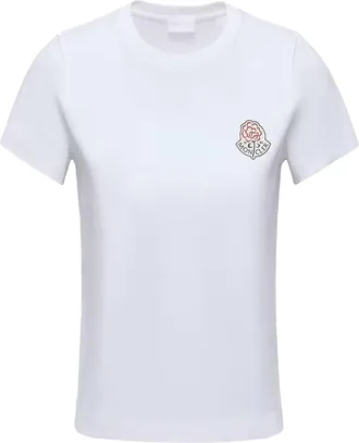 Moncler Logo-Embroidered Cotton T-Shirt - White