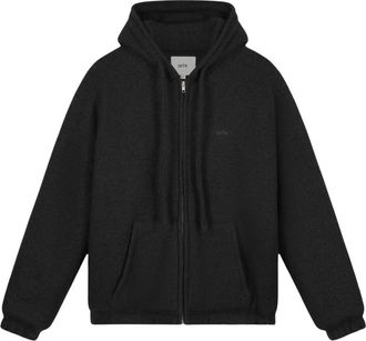 Arte Chaqueta con capucha de lana peinada - Sweatshirts & Hoodies - Hombre - Negro - XL