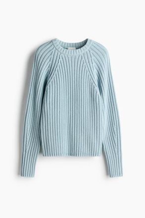 H&M Rib-knit Jumper in Light Blue at Nordstrom, Size Xx-Small