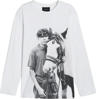 Simone Rocha Long Sleeve T-Shirt - Dames - Longsleeves - Wit - XS - Katoen - Tops