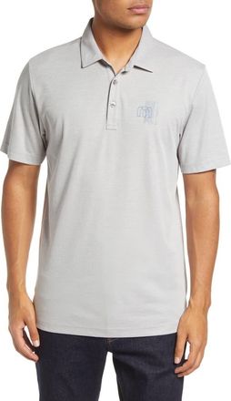 Travis Mathew Yeah Yeah Bay Print Cotton Blend Golf Polo in Heather Light Grey at Nordstrom Rack, Size Xx-Large