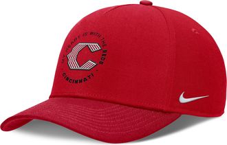 Nike Cincinnati Reds City Connect Rise Nike Mens Dri-FIT MLB A-Frame Adjustable Hat in Red | NB4611TJRED-NLH