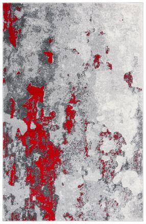 Safavieh Alfombra de polipropileno rojo/gris, 122 x 183 cm