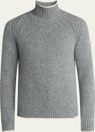 Moncler Mens Tipped Wool Turtleneck Sweater