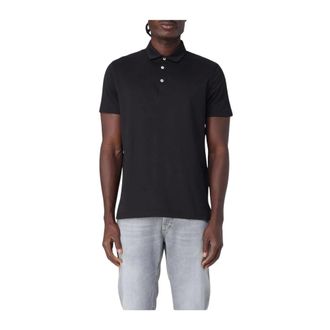 Dondup Polo Shirts, male, Black, XL, Classic Short Sleeve Cotton Polo Shirt