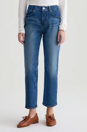 AG - Adriano Goldschmied Brinley Mid Rise Crop Straight Leg Jeans in Owens Valley at Nordstrom, Size 29