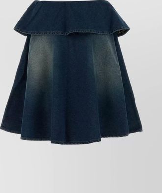 Gimaguas flared layered denim mini skirt