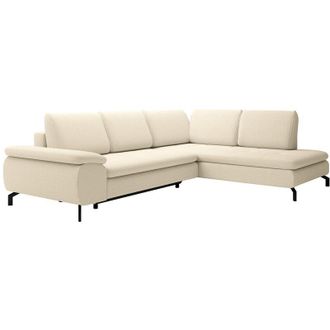 Vente-Unique Vente-unique - Grande divano letto angolo a destra in Tessuto testurizzato Beige - archibald