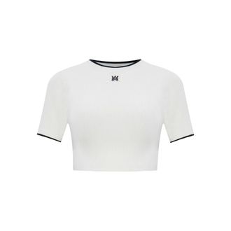 Amiri Cropped Ribbed T-shirt