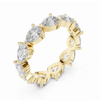 Vir Jewels 3 cttw Pear Lab Grown Diamond Eternity Ring Wedding Band in 14K Yellow Gold For Women