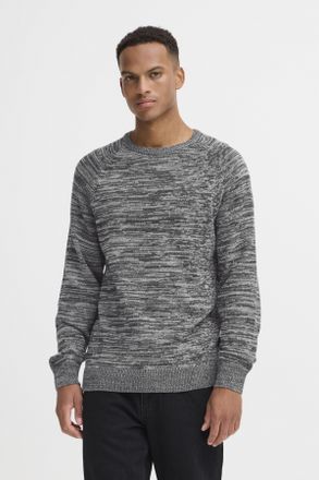 Blend Strickpullover BLEND BHBENJAMIN CREW KNIT, Herren, Gr. XXL, iron gate, Strick, Obermaterial: 100% Baumwolle, meliert, regular fit h&uuml;ftbedeckend, Rundh
