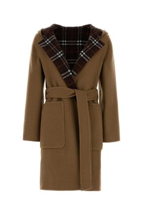 Burberry Womens Camel Wool Reversibile Coat - Tan - Size EU 36 (Womens)