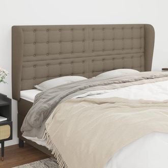 vidaXL Cabecero Con Orejas De Tela Gris Taupe 163x23x118/128 Cm Vidaxl