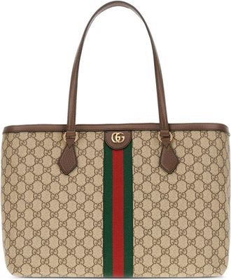 Gucci Ophidia large tote bag - women - Canvas/Calf Leather/Microfibre - OS - Neutrals