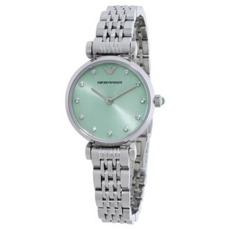 Armani Classic Quartz Crystal Green Dial Ladies Watch AR11667