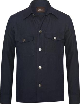 Stenstr&ouml;ms Light Jassen - Heren - Zomerjassen - Blauw - L - Linnen - Jassen