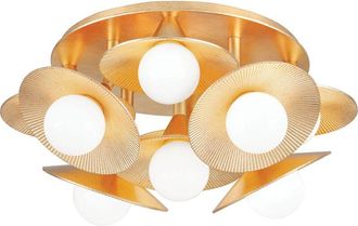 Hudson Valley Lighting Hudson Valley Emerald 9 Luces Semi Empotradas En Pan De Oro Vintage