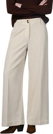 Mason's New York Wide Elax Chino Broek - Dames - Wijde Broeken - Beige - S - Broeken