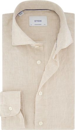 Eton Heren, Overhemden, Beige, Maat: L