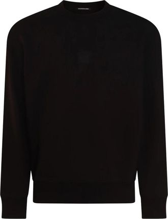 C.P. Company Zwarte katoenen sweatshirt met ronde kraag - Heren - Ronde hals truien - Zwart - 2XL - Katoen - Truien & Vesten