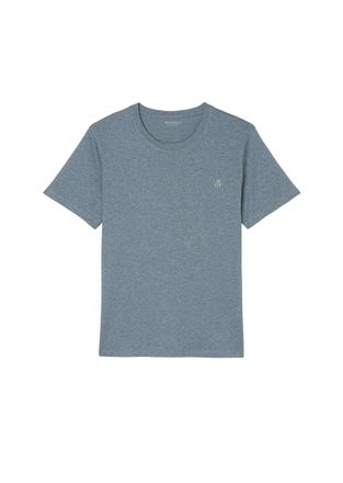Marc O'Polo T-Shirt MARC OPOLO Mix & Match Cotton, Herren, Gr. XXL, blau (blau melange), Jersey, Obermaterial: 100% Baumwolle, meliert, unifarben, Basic normal, R