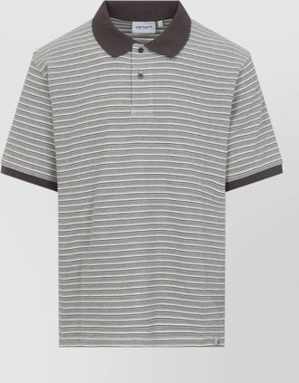 Carhartt Work in Progress dion striped cotton polo shirt