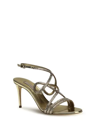 Casadei Julia Josephine Heel Sandal - Gold