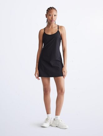 Calvin Klein Womens Performance Unitard Halter Dress - Black - XL