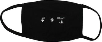 Off-white Cotton Facemask - Heren - Accessoires - Zwart - ONE Size - Katoen - Accessoires