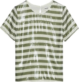Zadig&Voltaire T-shirt Tchao con paillettes - Verde