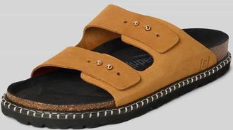 Espadrij Slides mit Logo-Pr&auml;gung Modell AMI in Cognac, Gr&ouml;&szlig;e 37