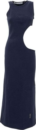 Off-white Uitgesneden maxi-jurk - Blauw
