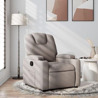 vidaXL Sill&oacute;n Reclinable De Tela Gris Taupe Vidaxl