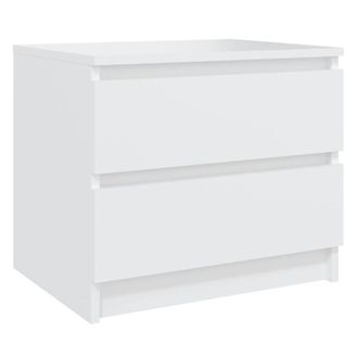 Berkfield Home Durable Bed Cabinets 2 pcs White 50x39x43.5 cm Engineered Wood