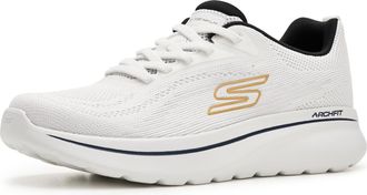 Skechers Mens Go Walk Arch Fit N-Joy Nate Sneaker, White/Navy, 11
